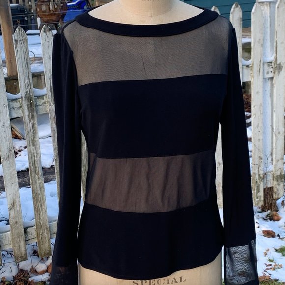 💗 HOST PICK 💗   Joseph Ribkoff Black/Nude Stretchy Top - Picture 4 of 13